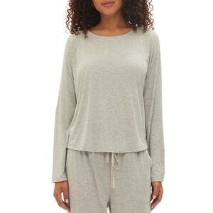 Gap GapBody Women's Long-Sleeve Crewneck Pajama Top - Grey - Size XL